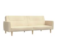 GHVBNMF Sofá cama de 2 plazas con función de cama de tela color crema | Sofá plegable flexible para habitación de invitados y oficina, sillón reclinable acolchado suave con respaldo ajustable.