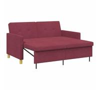 GHVBNMF Sofá cama extensible de 2 plazas de tela, color rojo vino, 154 cm | Asiento flexible de 2 plazas con función reclinable y respaldo ajustable. Sofá cama para habitación de invitados que ahorra
