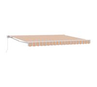 GHVBNMF Toldo manual de media cassette, protección solar, 5 x 3,5 m | Parasol flexible para patio y jardín con marco de aluminio resistente, manivela y tejido resistente.