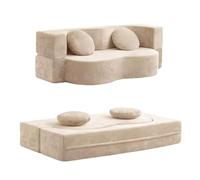Ghygetrich Espuma Sofa, Sofa Cama Sofa Comprimido Sofa Cama Plegable Sofa 4 Plazas Sofá Modular Sofá 2 Plazas Sofas Comprimidos Al Vacío Beige 150cm