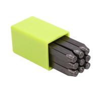 Ghzste Juego de sellos de metal de acero al carbono 40Cr, herramientas de fabricación de joyas para grabar acero, latón, aluminio, cuero y madera, incluye caja de almacenamiento de plástico (número)