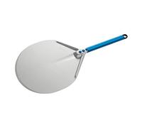Gi.Metal Pala para Pizza Paleta Profesional A-32C (Longitud del mango: 30 cm, Plato de pala: Ø 33 cm, Material: aluminio anodizado)