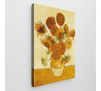 Giallobus - Cuadro - Vincent Van Gogh - - Lienzo estándar - 70x100-18 - Girasoles 2 - Listo para colgar - Cuadros modernos para el hogar