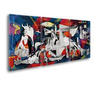 Giallobus - Cuadros de Gran Formato XXL - Arte Pop - La Guerra de Guernica - Lienzo - 308x140cm | 3pcs. x 100x140cm - Cuadros Modernos