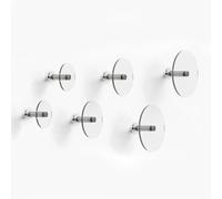 Giallobus - Percheros Pared - Happy Color 01 - Kit 6 pz - Vidrio acrílico - Kit 6 pcs. - Palette Colours 01 - Percheros y Accesorios Decorativos de Pared