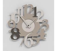 Giallobus - Reloj Premium - Carved - Madera de MDF - Premium 45x45cm - 06 - Sand - Artesano Made in Italy - Silencioso - Idea de Regalo - Doble Nivel Moderno