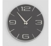 Giallobus - Reloj premium - Simple relief - Madera de MDF - Premium 45x45cm - n.18 Gun grey - Artesano Made in Italy - Silencioso - Idea de regalo - Doble nivel moderno