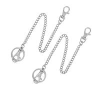 Giantree 2Pcs 25CM Llavero Cadena con Mosquetón de Acero Inoxidable Durable
