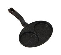 GiaoRosi Sartén para 2 Huevos, Sartén para Tortillas, Fácil de Limpiar, Mango Aislado, Multifuncional, Antiadherente, para Desayunos, Filetes, Hamburgue, Negro, Individual