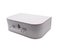 GICO Estuche de cartón blanco para diseñar tú mismo para regalos, envoltura de regalos o manualidades, blanco, L, Cartón rectangular minimalista