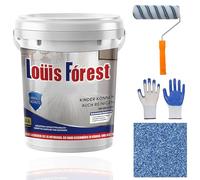 Gienslru Louis Forest - Pintura epoxi para suelos, pintura para suelos con arena de color epoxi, pintura epoxi con arena para suelos de hormigón, revestimiento para suelos