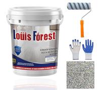 Gienslru Pintura epoxi de color arena para pisos, pintura epoxi Louis Forest Fl-oor Pa-int, pintura de piso epoxi para hormigón, efecto mármol de alto brillo, revestimiento de pisos Epo-xy, garaje
