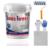 Gienslru Pintura epoxi de color arena para pisos, pintura epoxi Louis Forest Fl-oor Pa-int, pintura de piso epoxi para hormigón, efecto mármol de alto brillo, revestimiento de pisos Epo-xy, garaje