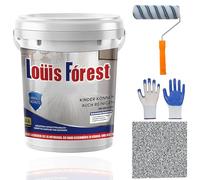 Gienslru Pintura epoxi de color arena para pisos, pintura epoxi Louis Forest Fl-oor Pa-int, pintura de piso epoxi para hormigón, efecto mármol de alto brillo, revestimiento de pisos Epo-xy
