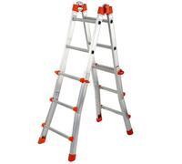 Gierre Peppina AL010DS - 2x6 peldaños, 2,71 m - Escalera telescópica de aluminio