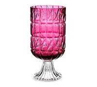 Gift Decor Jarrón Rosa Tallado Cristal (13 x 26,5 x 13 cm)