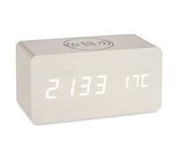 Giftdecor Reloj de Alarma con Temperatura Blanco
