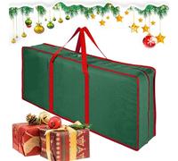 Gift Wrap - Christmas Storage Case Zipper Container Carry Holder Holiday Supplies, Gift Wrap, Wrapping Paper Storage Bag | Holiday Celebration Home Traveling Ribbon Bow