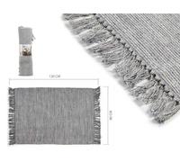 GIFTDECOR Alfombra de Algodón Gris 80x120cm