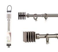 GIFTDECOR Barra Cortina Cuadrado 120 210CM Plata