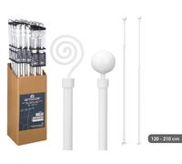 Giftdecor Barra Cortina Surtida 120-210cm Blanco