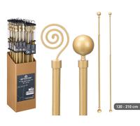 Giftdecor Barra de Cortina Surtida Dorado 120-210cm