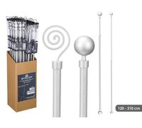 Giftdecor Barra para Cortina Surtida Plata 120-210cm