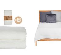 Giftdecor Colcha Cama Rombos Blanco 180x260 cm (Set de 4)