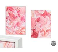 Giftdecor Cuadro Lienzo Marco Blanco Aguas Rojas 50x70 cm (Set de 2)