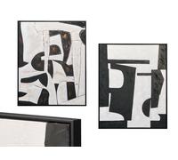 Giftdecor Cuadro Lovers Surtidos 70 x 90 cm en Canvas y Madera con Marco Blanco (Set de 2)