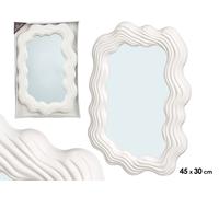 GIFTDECOR Espejo de Plástico Blanco 45cm