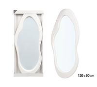 GIFTDECOR Espejo de Plástico con Forma Blanco 120cm (Pack de 2)