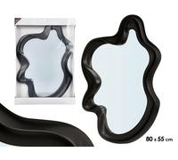 GIFTDECOR Espejo de Plástico Forma Negro 80cm