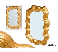 GIFTDECOR Espejo de plástico forma oro 45cm