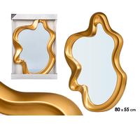 Giftdecor Espejo de Plástico Forma Oro 80cm