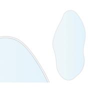 GIFTDECOR Espejo Forma Abstracta Blanco 106x50cm