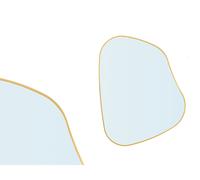 Giftdecor Espejo Forma Abstracta Oro 66x53cm