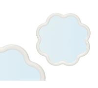 Giftdecor Espejo Forma Floral Blanco 40x40cm