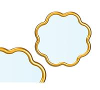 GIFTDECOR Espejo Forma Floral Oro 40x40cm