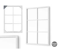 GIFTDECOR Espejo Rectangular 6 Cuadrados Blanco