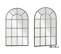 Giftdecor Espejo Ventanal Curvado Negro 120x70cm