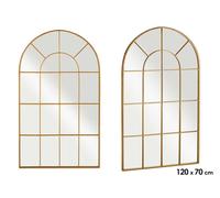 Giftdecor Espejo Ventanal Curvado Oro 120x70cm