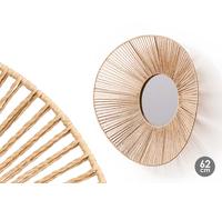 Giftdecor Espejo Vuelo Oval Cuerda 62cm Natural