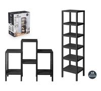 GIFTDECOR Estantería de Plástico de 6 Baldas Negro