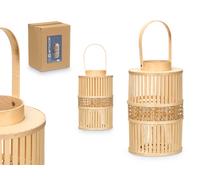 GIFTDECOR Farol Bambú Natural para Vela GRD