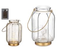 Giftdecor Farol LED Rayas Alto Transparente