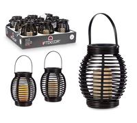 Giftdecor Farol Vela LED con Asa Gris Oscuro