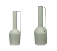 GIFTDECOR Jarrón Acero Alto Verde Pastel