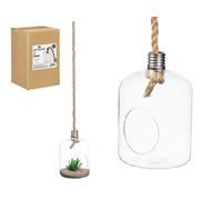 GIFTDECOR Jarrón Colgar Cuerda Forma Bombilla Grand