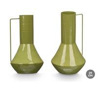 GIFTDECOR Jarrón Cónico Verde 29cm